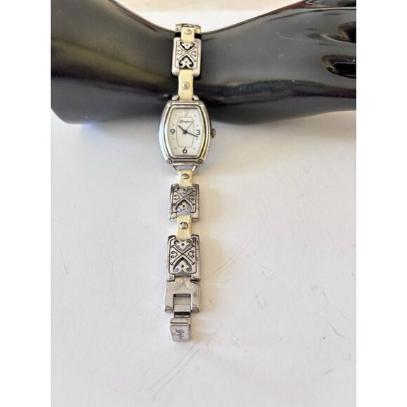 BRIGHTON Bismarck Silver & White Watch-Women’s-New Battery brighton tin included main image 5